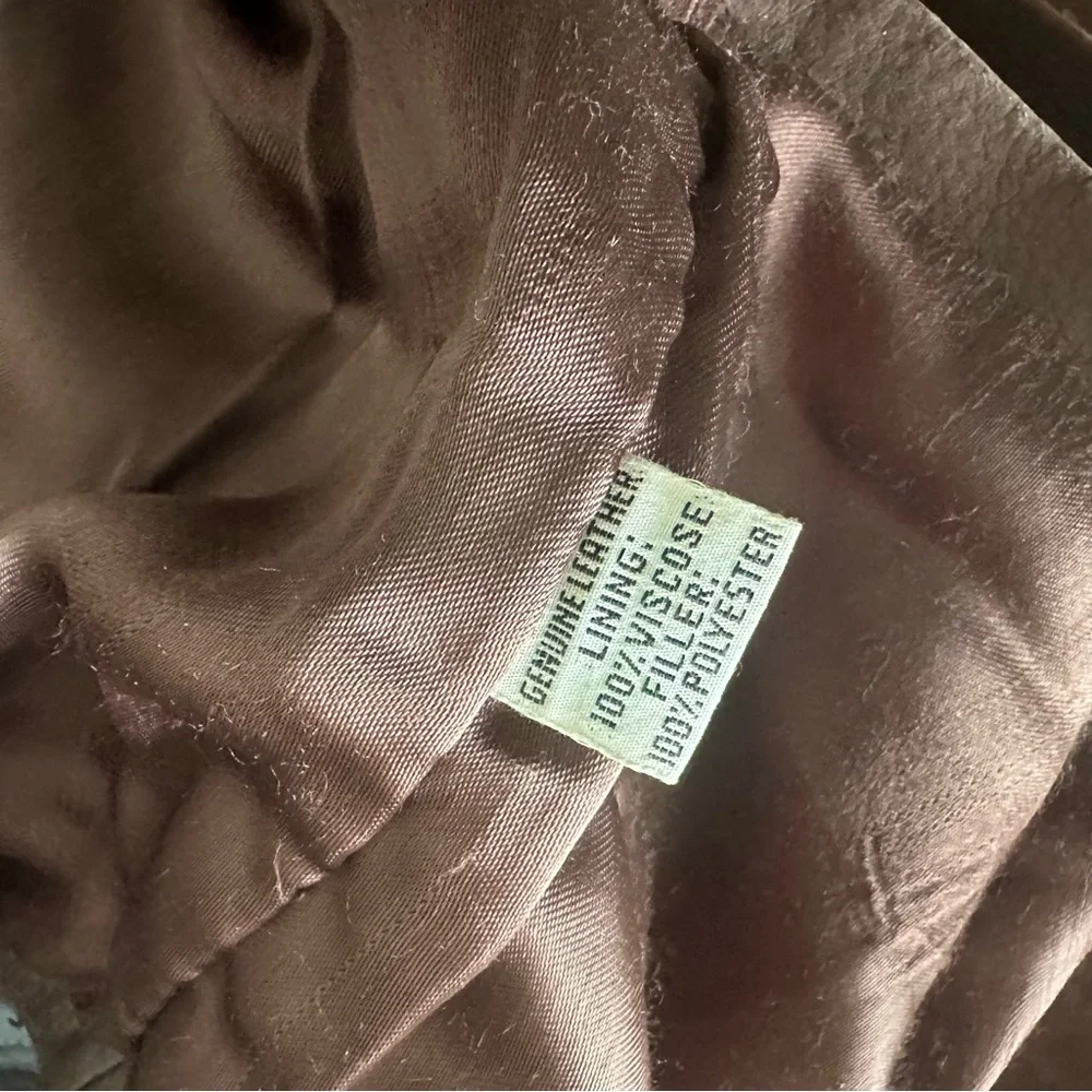 Vintage Men’s Henri Bendel Brown Leather Vest - Picture 4 of 8